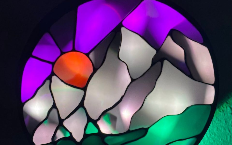 Veilleuse vitrail imprimée en 3D